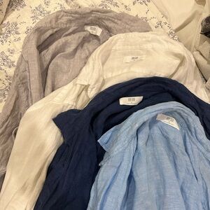 4 Uniqlo Linen Shirts